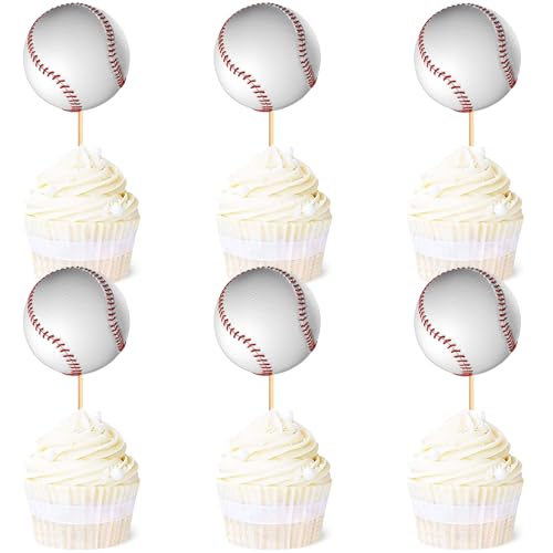 Blumomon 24 Stück Baseball Sport Kuchen Dekoration Baseball Sport Cupcake Topper Sport Themed Party Dekoration Passend Für Baseball Sportler Periphere Aktivitäten Dekoration von Blumomon