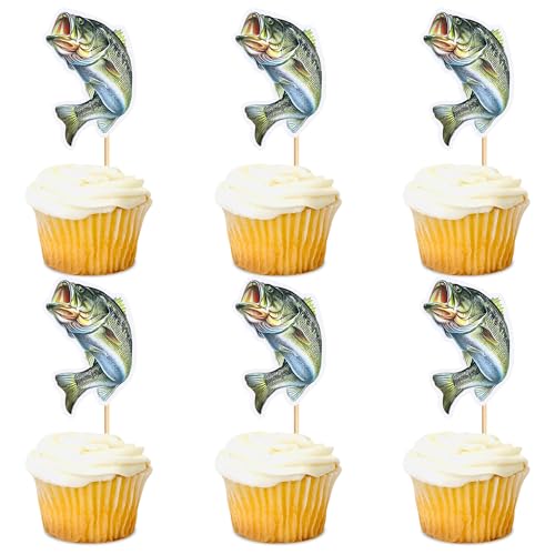 Blumomon 24 Stück Fisch Cupcake Topper Fisch Thema Geburtstagskuchen Dekoration Picks für Babydusche party Kindergeburtstag Party Supplie Blumomon 24 Stück Fisch Cupcake Topper Fisch Thema Geburtstagskuchen Dekoration Picks für Babydusche party Kindergeburtstag Party Supplie von Blumomon