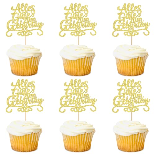 Blumomon 24 Stück Geburtstag Cupcake Toppers Glitter Geburtstag Feiern Cupcake Topper Happy Birthday Jubiläum Party Kuchen Dekorationen Blumomon 24 Stück Geburtstag Cupcake Toppers Glitter Geburtstag Feiern Cupcake Topper Happy Birthday Jubiläum Party Kuchen Dekorationen von Blumomon
