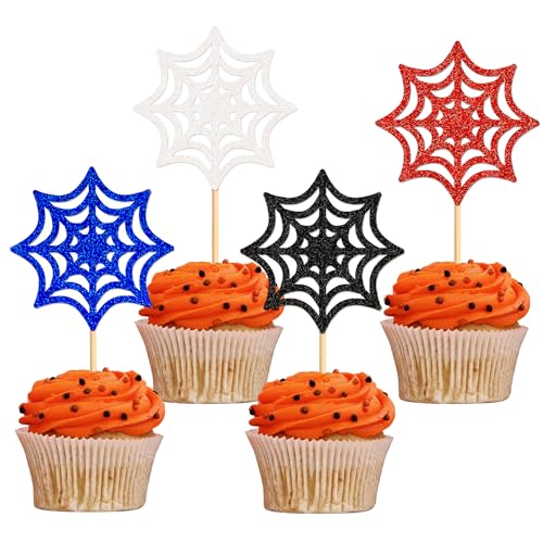 Blumomon 24 Stück Halloween Cupcake Top Spinnennetz Cupcake Dekoration Glückliche Halloween Anforderungen Geburtstagsparty Wünsche Zubehör Blumomon 24 Stück Halloween Cupcake Top Spinnennetz Cupcake Dekoration Glückliche Halloween Anforderungen Geburtstagsparty Wünsche Zubehör von Blumomon