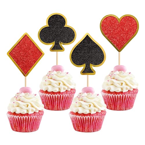 Blumomon 24 Stück Poker Cupcake Toppers Es ist ein Junge Cupcake Toppers Dekoration der Club Party Kuchen Dekorationen Dekoration von Kartenspielen Blumomon 24 Stück Poker Cupcake Toppers Es ist ein Junge Cupcake Toppers Dekoration der Club Party Kuchen Dekorationen Dekoration von Kartenspielen von Blumomon
