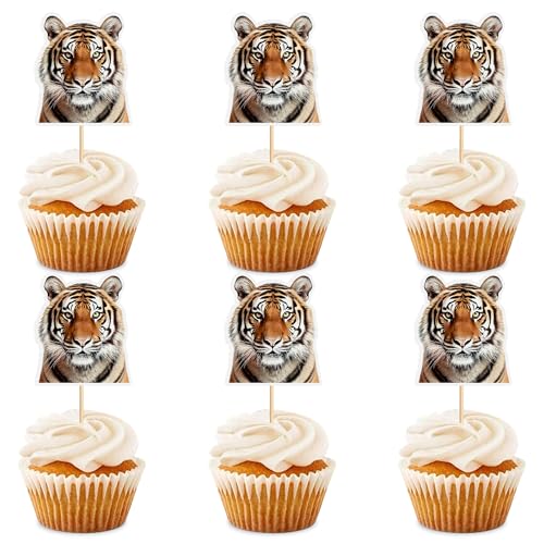 Blumomon 24 Stück Tiger Cupcake Topper Dschungel Safari Tiere Kuchen Dekoration Tiere Figur Kuchen Topper Picks für Babyparty Kindergeburtstag Party Supplies Blumomon 24 Stück Tiger Cupcake Topper Dschungel Safari Tiere Kuchen Dekoration Tiere Figur Kuchen Topper Picks für Babyparty Kindergeburtstag Party Supplies von Blumomon