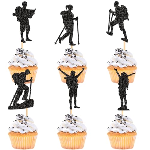 Blumomon 24 Stück Wandern Cupcake Topper Bergsteigen Tortenaufsatz Sport Kuchen Dekoration für Wandern Party Dekoration Sport Party Dekoration Blumomon 24 Stück Wandern Cupcake Topper Bergsteigen Tortenaufsatz Sport Kuchen Dekoration für Wandern Party Dekoration Sport Party Dekoration von Blumomon