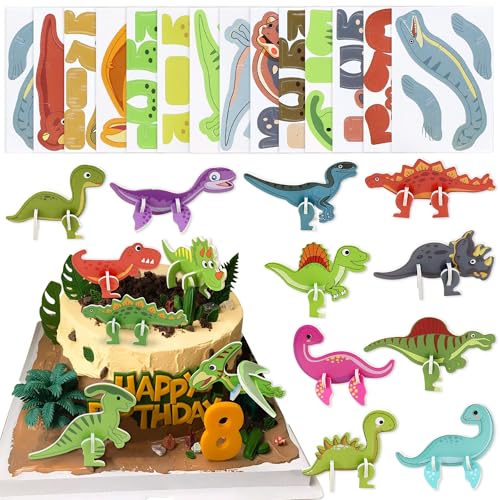 Blumomon 25 Stück DIY Puzzle Dinosaurier Kuchen Toppers Dinosaurier Thema Kuchen Dekoration Lieferungen Zweiseitig Blumomon 25 Stück DIY Puzzle Dinosaurier Kuchen Toppers Dinosaurier Thema Kuchen Dekoration Lieferungen Zweiseitig von Blumomon
