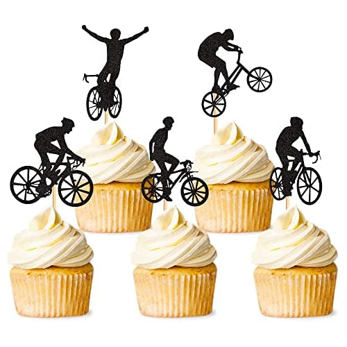 Blumomon 30 Stück schwarz Glitter Fahrrad Cupcake Toppers Fahrrad Kuchendekorationen Sport Thema Sport Babyparty Geburtstag Hochzeit Kuchendekoration Blumomon 30 Stück schwarz Glitter Fahrrad Cupcake Toppers Fahrrad Kuchendekorationen Sport Thema Sport Babyparty Geburtstag Hochzeit Kuchendekoration von Blumomon