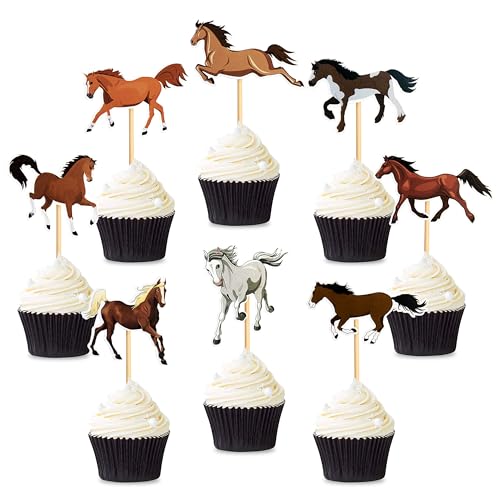 Blumomon 32 Stück Pferde Cupcake Toppers Pferd Cake Toppers für Pferde Thema Geburtstag Babydusche Dekoration Party Hochzeit Zubehör für Geburtstagsfeier Blumomon 32 Stück Pferde Cupcake Toppers Pferd Cake Toppers für Pferde Thema Geburtstag Babydusche Dekoration Party Hochzeit Zubehör für Geburtstagsfeier von Blumomon