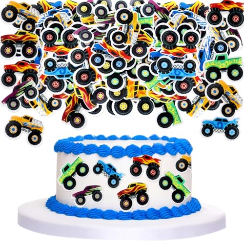 Blumomon 40 Essbare Monster Truck Cake Tops Monster Truck Thema Kuchen Dekoration Cupcake Dekoration für Bunte Monster Trucks Geburtstag Baby Party Dekoration Blumomon 40 Essbare Monster Truck Cake Tops Monster Truck Thema Kuchen Dekoration Cupcake Dekoration für Bunte Monster Trucks Geburtstag Baby Party Dekoration von Blumomon