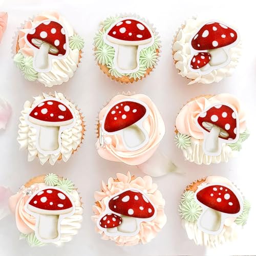 Blumomon 40 Stück Essbar Pilz Cupcake Topper Pilz Geburtstags Kuchen Deckel Dekorationen für Kinder geburtstags Party Dekoration Bauernhof Thema Party Zubehör Blumomon 40 Stück Essbar Pilz Cupcake Topper Pilz Geburtstags Kuchen Deckel Dekorationen für Kinder geburtstags Party Dekoration Bauernhof Thema Party Zubehör von Blumomon