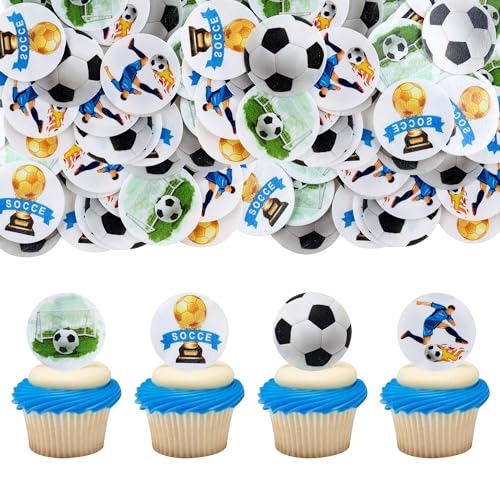 Blumomon 40 Stück Essbare Fußball Cupcake Topper Sport Kuchen Dekoration Sport Themed Party Dekoration Passend Für Sportler Periphere Aktivitäten Dekoration Blumomon 40 Stück Essbare Fußball Cupcake Topper Sport Kuchen Dekoration Sport Themed Party Dekoration Passend Für Sportler Periphere Aktivitäten Dekoration von Blumomon