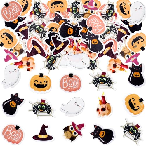Blumomon 40 Stück Essbare Halloween Kuchen Dekoration Geist Cupcake Topper Cartoon Ghost Tortenaufsatz Kuchen Kindergeburtstag Party Dekoration Halloween Party Dekoration von Blumomon