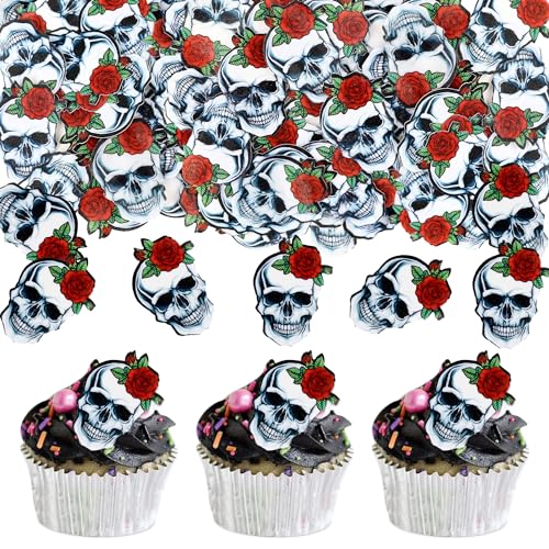 Blumomon 40 Stück Essbare Kuchen Dekoration Skelett Cupcake Topper Halloween Tortenaufsatz Kuchen Halloween Party Dekoration Death Metal Musik Party Dekoration Blumomon 40 Stück Essbare Kuchen Dekoration Skelett Cupcake Topper Halloween Tortenaufsatz Kuchen Halloween Party Dekoration Death Metal Musik Party Dekoration von Blumomon