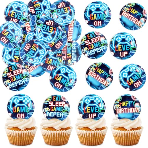 Blumomon 40 Stück Essbare Kuchen Dekoration Videospiel Kuchen aufsatz Gaming Dekoration Level Up Videospiel Cupcake topper Blumomon 40 Stück Essbare Kuchen Dekoration Videospiel Kuchen aufsatz Gaming Dekoration Level Up Videospiel Cupcake topper von Blumomon