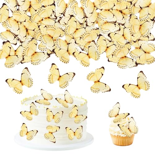 Blumomon 40 Stück Essbare Schmetterling Kuchen Topper Dekorationen Gelb Schmetterlinge Cupcake Toppers Hochzeit Geburtstag Party Cupcake Dekoration Ornamente Geburtstagstorte Topper Blumomon 40 Stück Essbare Schmetterling Kuchen Topper Dekorationen Gelb Schmetterlinge Cupcake Toppers Hochzeit Geburtstag Party Cupcake Dekoration Ornamente Geburtstagstorte Topper von Blumomon