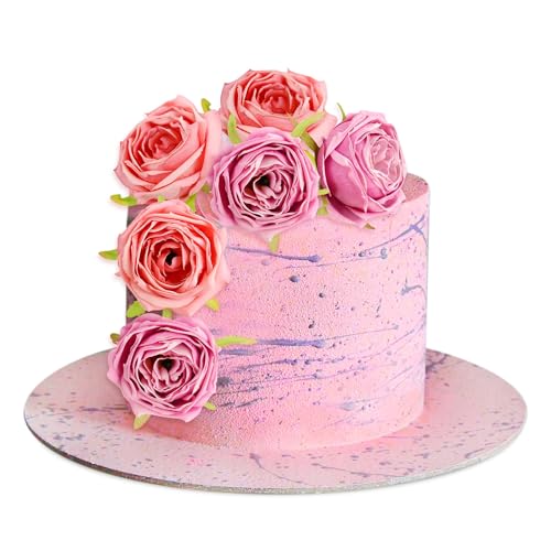 Blumomon 8 Stück Blumenkuchen, Topper, Geburtstag, künstliche Rosenkuchen, Dekoration, Verlobung, Baby, Dusche, Geburtstagsfeier, Cupcake, Dekoration, Geburtstagsfeier Blumomon 8 Stück Blumenkuchen, Topper, Geburtstag, künstliche Rosenkuchen, Dekoration, Verlobung, Baby, Dusche, Geburtstagsfeier, Cupcake, Dekoration, Geburtstagsfeier von Blumomon