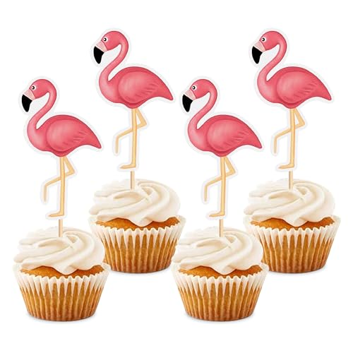 Blumomon Cupcake-Topper mit Flamingo-Motiv "Happy Birthday", tropischer Regenwald, Cupcake-Dekoration, Picks, Flamingo-Thema, Kuchendekorationen für Babyparty, Kinder, Jungen, Mädchen Blumomon Cupcake-Topper mit Flamingo-Motiv "Happy Birthday", tropischer Regenwald, Cupcake-Dekoration, Picks, Flamingo-Thema, Kuchendekorationen für Babyparty, Kinder, Jungen, Mädchen von Blumomon