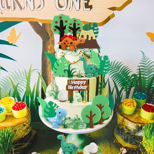 Blumomon Dinosaurier-Kuchenaufsatz, Dinosaurier, Happy Birthday, Kuchendekoration, Dinosaurier-Thema, Geburtstagstortendekorationen für Jungen, Mädchen, Babyparty, Dinosaurier-Thema, Blumomon Dinosaurier-Kuchenaufsatz, Dinosaurier, Happy Birthday, Kuchendekoration, Dinosaurier-Thema, Geburtstagstortendekorationen für Jungen, Mädchen, Babyparty, Dinosaurier-Thema, von Blumomon