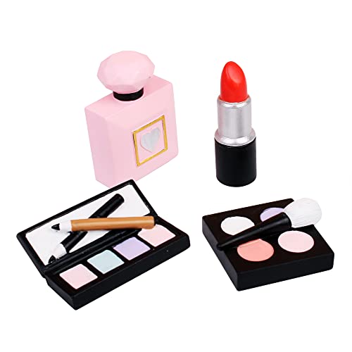 Blumomon Make-up-Kuchenaufsätze, Kunstharz, Kosmetik, Lippenstift, Parfüm, Flasche, Lidschatten, Rouge, Make-up, Kuchendekorationen für Brautparty, Junggesellenabschied, Geburtstagsparty, 4 Stück Blumomon Make-up-Kuchenaufsätze, Kunstharz, Kosmetik, Lippenstift, Parfüm, Flasche, Lidschatten, Rouge, Make-up, Kuchendekorationen für Brautparty, Junggesellenabschied, Geburtstagsparty, 4 Stück von Blumomon