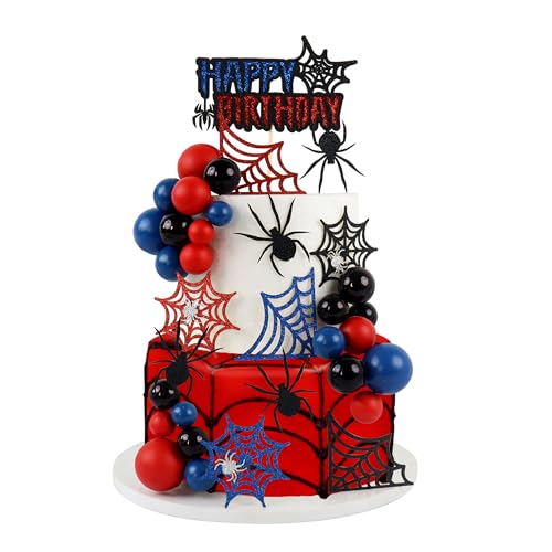 Blumomon Spinnen-Kuchenaufsätze, Happy Birthday, Kuchendekoration, Spinnenmotiv, Babyparty, Jungen, Mädchen, Kindergeburtstag, Partyzubehör Blumomon Spinnen-Kuchenaufsätze, Happy Birthday, Kuchendekoration, Spinnenmotiv, Babyparty, Jungen, Mädchen, Kindergeburtstag, Partyzubehör von Blumomon