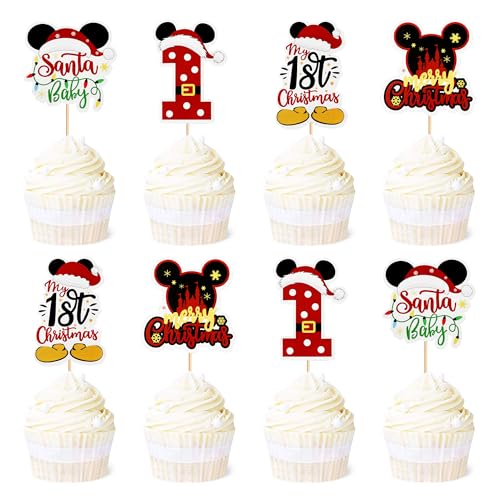 Blumomon24 Stück Erstes Jahr Weihnachten Cupcake Toppers Frohe Weihnachten Cupcake Santa Baby Cupcake Toppers für Weihnachten Thema Baby Dusche Geburtstagsparty Kuchen Dekor Supplies Blumomon24 Stück Erstes Jahr Weihnachten Cupcake Toppers Frohe Weihnachten Cupcake Santa Baby Cupcake Toppers für Weihnachten Thema Baby Dusche Geburtstagsparty Kuchen Dekor Supplies von Blumomon