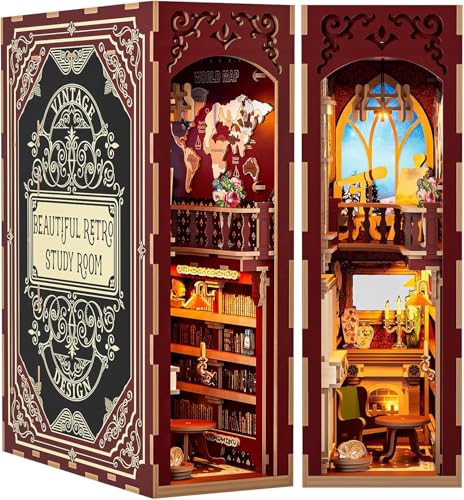 Blumuze Book Nook DIY Kit,3D Holzpuzzle Erwachsene DIY Buch Ecke Kit,3D Puzzle Holz Bücherregaleinsatz Kits,Bücherecke Puzzle Erwachsene Kreatives Geschenk Blumuze Book Nook DIY Kit,3D Holzpuzzle Erwachsene DIY Buch Ecke Kit,3D Puzzle Holz Bücherregaleinsatz Kits,Bücherecke Puzzle Erwachsene Kreatives Geschenk von Blumuze