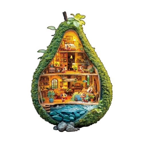 Blumuze Holzpuzzle Erwachsene, Ameisenhaus Holz Puzzle, Holzpuzzle Einzigartige Tierform Puzzleteile,Puzzles aus Tierteilen, Puzzle Holz Erwachsene mit Holzbox 150 Stück(M-32.8 * 22.3cm) von Blumuze