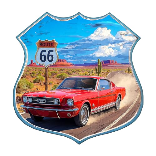 Blumuze Holzpuzzle Erwachsene, Route 66 Holz Puzzle, Holzpuzzle Einzigartige Tierform Puzzleteile, Puzzle Holz Erwachsene mit Holzbox 200 Stück(M-29 * 28.6cm von Blumuze