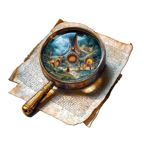 Blumuze Holzpuzzle Erwachsene, Wahrheitslinse Holz Puzzle, Holzpuzzle Einzigartige Tierform Puzzleteile,Puzzles aus Tierteilen, Puzzle Holz Erwachsene mit Holzbox 140 Stück(M-29 * 25.3cm) von Blumuze