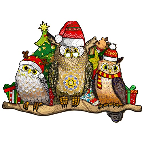 Blumuze Holzpuzzle Erwachsene, Weihnachtsfeier Holzpuzzle Einzigartige Tierform Puzzleteile, Holz-Puzzle, Puzzle aus Tierteilen, Puzzle Holz Erwachsene mit Geschenkbox aus Holz 261 Stück(L-42.6*31cm) von Blumuze