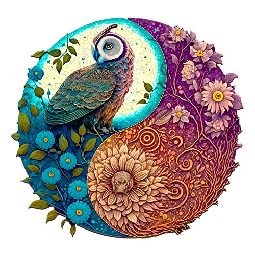 Blumuze Holzpuzzle Erwachsene, Yin Yang Eule 2 Holzpuzzle Einzigartige Tierform Puzzleteile, Puzzle aus Tierteilen, Puzzle Holz Erwachsene mit Geschenkbox aus Holz 300 Stück(L-13.8 * 13.8in) Blumuze Holzpuzzle Erwachsene, Yin Yang Eule 2 Holzpuzzle Einzigartige Tierform Puzzleteile, Puzzle aus Tierteilen, Puzzle Holz Erwachsene mit Geschenkbox aus Holz 300 Stück(L-13.8 * 13.8in) von Blumuze