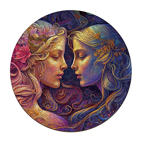 Blumuze Holzpuzzle Erwachsene, Zwillinge Holzpuzzle Einzigartige Tierform Puzzleteile, Zwölf Sternbilder Holzpuzzles, Konstellations Puzzle Holz Erwachsene mit Geschenkbox aus Holz 104 Stück-S-20*20cm Blumuze Holzpuzzle Erwachsene, Zwillinge Holzpuzzle Einzigartige Tierform Puzzleteile, Zwölf Sternbilder Holzpuzzles, Konstellations Puzzle Holz Erwachsene mit Geschenkbox aus Holz 104 Stück-S-20*20cm von Blumuze