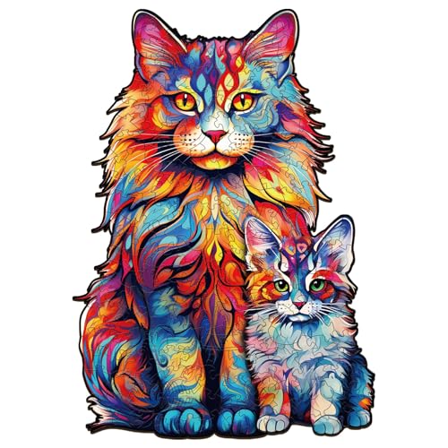 Blumuze Holzpuzzle Erwachsene 90Stück, Maine Coon Katze Holz Puzzle, Holzpuzzle Einzigartige Tierform Puzzleteile, Puzzle aus Tierteilen, Puzzle Holz Erwachsene mit Geschenkbox aus Holz S-5.8 * 8.3in Blumuze Holzpuzzle Erwachsene 90Stück, Maine Coon Katze Holz Puzzle, Holzpuzzle Einzigartige Tierform Puzzleteile, Puzzle aus Tierteilen, Puzzle Holz Erwachsene mit Geschenkbox aus Holz S-5.8 * 8.3in von Blumuze