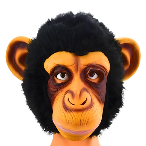 BlynthaToy Gorilla Maske, Affenmaske, Tiermaske, Gorilla Kostüm, Lustige Masken, Lustige Affe Kostüm Tier Kopfbedeckung Schimpansen-Kopfbedeckung Haarige Affen-Tiermaske für Halloween Karneval BlynthaToy Gorilla Maske, Affenmaske, Tiermaske, Gorilla Kostüm, Lustige Masken, Lustige Affe Kostüm Tier Kopfbedeckung Schimpansen-Kopfbedeckung Haarige Affen-Tiermaske für Halloween Karneval von BlynthaToy