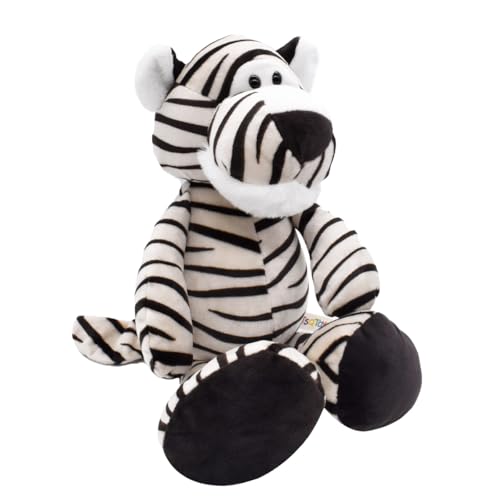 BlynthaToy Tiger Kuscheltier, Tiger Stofftier, Weißer Tiger Kuscheltier, Plüschtier Groß, Großkatze Raubkatze Deko, Tiger Plüschtier Tiger Stofftier Geschenk für Kinder Mädchen Jungen (35cm,Weiß) von BlynthaToy
