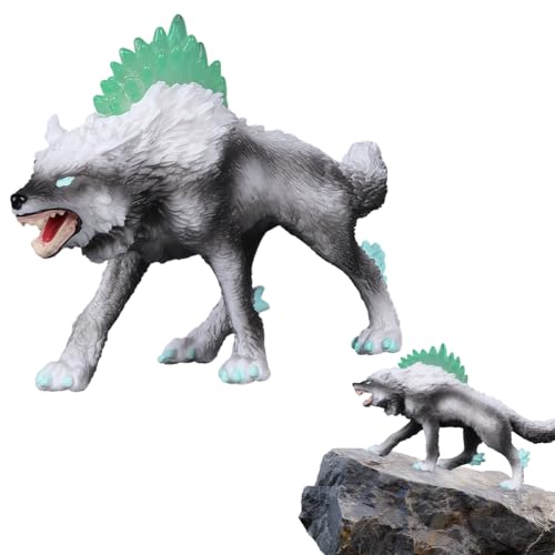 Schneewolf, Wolf Spielzeug, Wolf-Figur, Ornamente Für Möbel, PVC Wolf Ornamente, Lernspielzeug Simulation Tiere Modell, Action Figuren für Kinder Spielzeug, Autodekoration, Geschenk für Kinder von BlynthaToy
