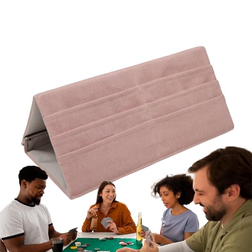 Bmdjdq Kartenhalter für Spielkarten, Pokerregal, Organizer, faltbarer Kartenständer, 3-lagiges Design, rutschfeste Unterseite, 25,5 x 13 x 10 cm, für Familientreffen von Bmdjdq