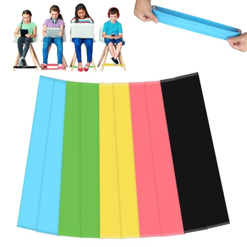 Bmliingchau 10 Stück Stuhlbänder für Kinder, Bunte Stuhlzappelbänder, Sensorische Stuhlbänder für Kinder ADHS Hilfsmittel mit Sensorischem ADHS und Autismus, Klassenzimmer, Hause, Yoga Bmliingchau 10 Stück Stuhlbänder für Kinder, Bunte Stuhlzappelbänder, Sensorische Stuhlbänder für Kinder ADHS Hilfsmittel mit Sensorischem ADHS und Autismus, Klassenzimmer, Hause, Yoga von Bmliingchau