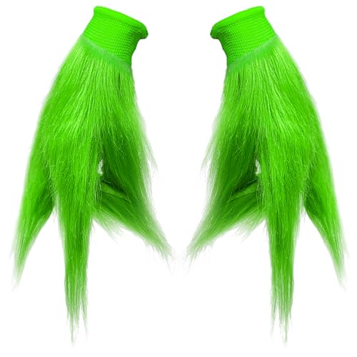 Bnikion Grüne Monster-Handschuhe, grüne pelzige Handhandschuhe für Erwachsene, Halloween, Weihnachten, Cosplay, Kostümzubehör, Grüne pelzige Handschuhe, Einheitsgröße Bnikion Grüne Monster-Handschuhe, grüne pelzige Handhandschuhe für Erwachsene, Halloween, Weihnachten, Cosplay, Kostümzubehör, Grüne pelzige Handschuhe, Einheitsgröße von Bnikion