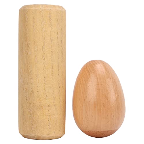 2-teiliges Holz-Ei-Shaker-Set, Tragbares Eier-Shaker-Set Musikalische Hand-Percussion-Instrumente Percussion Instrument f¨¹r Kinder Play a Musical Instrument von Bnineteenteam