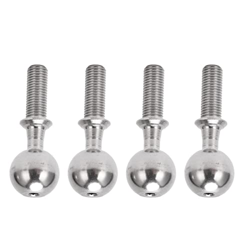 Bnineteenteam Pivot Ball, 4Pcs Pivot Ball Edelstahl Kugelkopfschraube f¨¹r ARRMA Infraction 6S 1/7 Car Model Parts f¨¹r Typhon 6S 1/8 RC Auto Silber Model Toy von Bnineteenteam