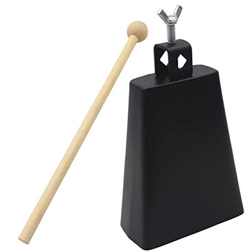 Cowbell, Percussion 6inch Metal Black Cowbell Drum Zubeh?r mit Stick percussion instrument play a musical instrument von Bnineteenteam