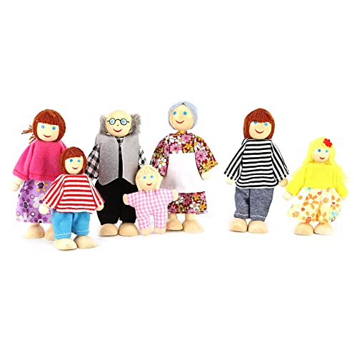Puppen Kinderspielzeug, Babytheaterpuppen Zubehör Kinderspielzeug für Geschenkspiel Cartoon Fingerpuppen (7-köpfige Familie) von Bnineteenteam