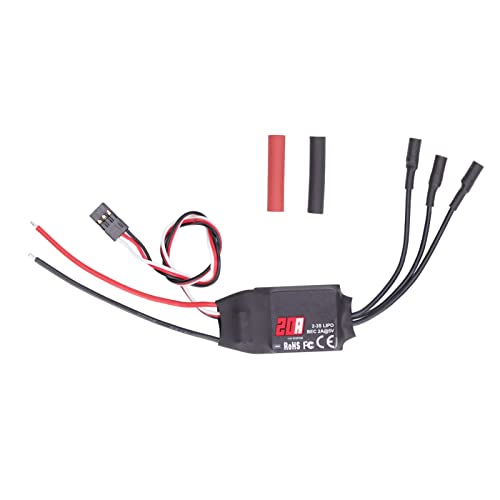 RC Drone Brushless ESC, 20 A Brushless ESC Drehzahlregler mit 3,5 Mm Bananenstecker, Geschwei?t, 5 V 2 A BEC-Ausgang Aircraft Model Parts f¨¹r RC Drone Flugzeuge Zubeh?r von Bnineteenteam