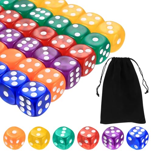 36 Stück Würfel Set, 6 Seitige Würfel Bunt Set, 16mm Spielwürfel Bunt, Würfelspiele Tischspiele, Mehrfarben Sechsseitiger Würfel Set, 6 Farben 36 Stück Würfel Set, 6 Seitige Würfel Bunt Set, 16mm Spielwürfel Bunt, Würfelspiele Tischspiele, Mehrfarben Sechsseitiger Würfel Set, 6 Farben von Bnnrjia