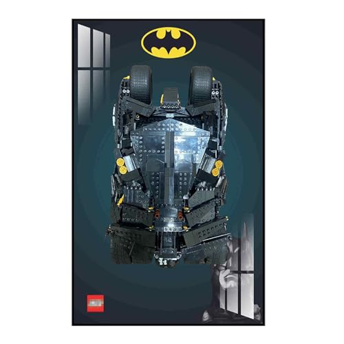 Display-Wandtafel für Lego DC Batmon La Batmabile Tumbler 76240, Bausteine, Display-Wandhalterung für Lego-Auto für Lego-Liebhaber, Größe: 50 x 80 cm (76240-A) von BoHeart