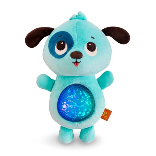 B. toys Baby Spielzeug Kuscheltier Hund mit Stern Projektion und Einschlafmusik – Einschlafhilfe und Plüschtier – Babyspielzeug für Kinder ab 6 Monate von B. toys
