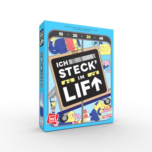 Board Game Circus, Ich steck' im Lift, witziges Partyspiel ab 8 Jahren, 3-8 Personen, 15 Minuten, Deutsch von Board Game Circus