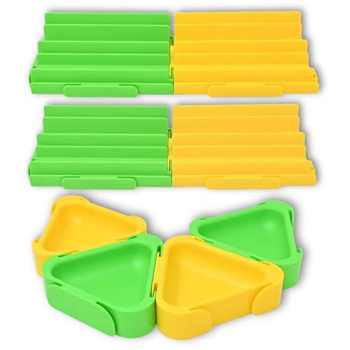 Boardgame Stuff 8-teiliges Set Modulare Token Schälchen mit Kartenhalter - Brettspiel Zubehör für Spiele Fans - Ressourcen Trays - Kartenständer für Gesellschaftsspiele - Card Holder (Grün-Gelb) von Board Game Stuff