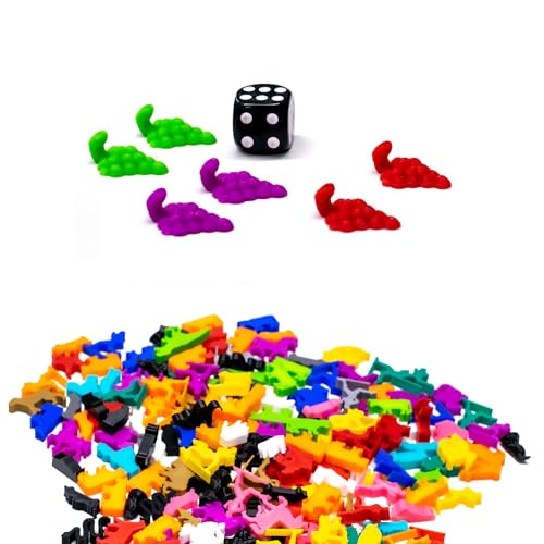 BoardGameSet 10 stücke Trauben-Miniaturen | Brettspiel Zubehör und Meeples Miniaturen für Strategiespiele RPGs Ersatzspielsteine, Silber von BoardGameSet