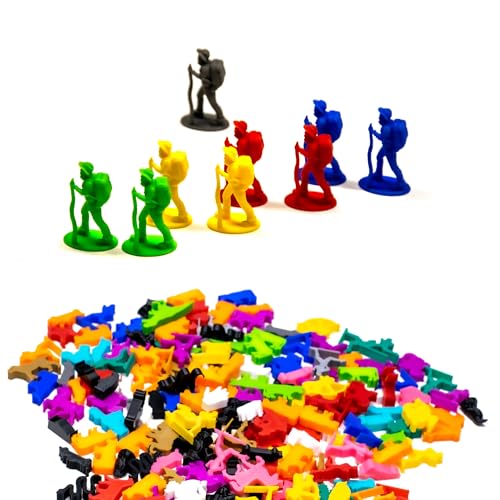 BoardGameSet 10 stücke Erkunder Abenteurer Figuren | Spiel Figuren & Erweiterung, Silber von BoardGameSet