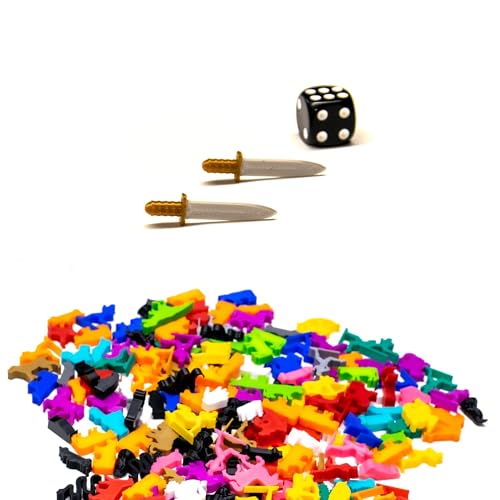 BoardGameSet 10 stücke Schwert Miniatur Token | Brettspiel Figuren und Miniaturen Meeples für Tabletop RPGs Brettspiel Zubehör DND Ersatzspielsteine von BoardGameSet